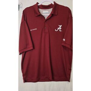 Alabama Crimson Tide Columbia PFG Shirt Mens Medium Red ‎ Vented Mesh Back
